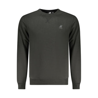 Black Polyester Men Sweatshirt