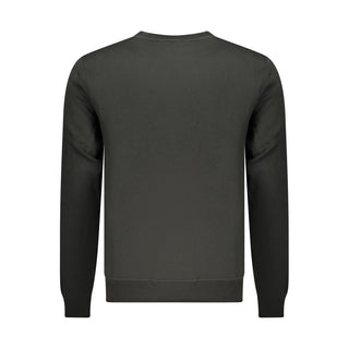 Black Polyester Men Sweatshirt