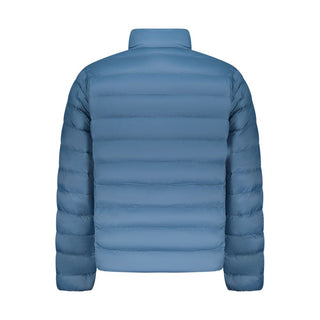 Blu Polyester Men's Jacket