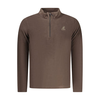 Marrone Polyester Men Sweatshirt