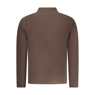 Marrone Polyester Men Sweatshirt