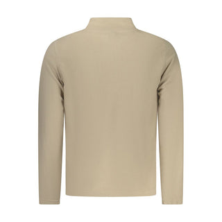 Beige Polyester Mens Sweatshirt
