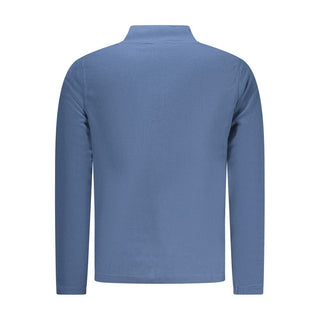 Blue Polyester Men Sweatshirt