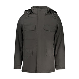 Schwarze Polyester-Herrenjacke