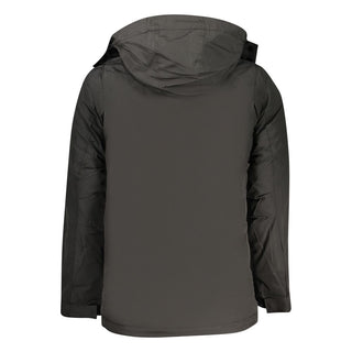 Schwarze Polyester-Herrenjacke