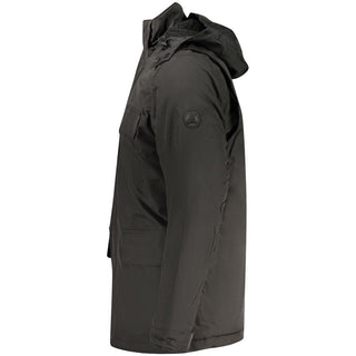 Schwarze Polyester-Herrenjacke