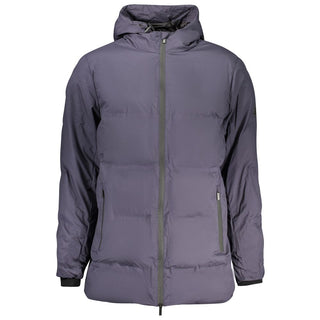 Blaue Herrenjacke aus Polyester