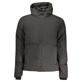 Chaqueta negra de poliéster para hombre