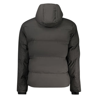 Chaqueta negra de poliéster para hombre