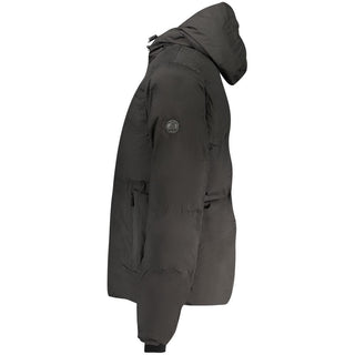Chaqueta negra de poliéster para hombre