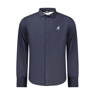 Blue Cotton Men Shirt