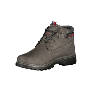 Grigio Polyurethane Men Ankle Boot