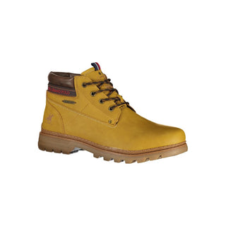 Yellow Polyurethane Men Ankle Boot
