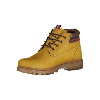 Yellow Polyurethane Men Ankle Boot