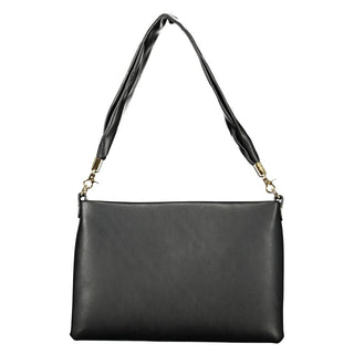 Black Polyurethane Women Handbag