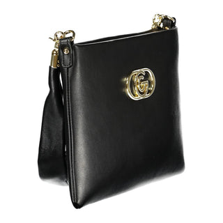 Black Polyurethane Women Handbag