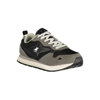 Schwarzer Polyurethan-Herren-Sneaker