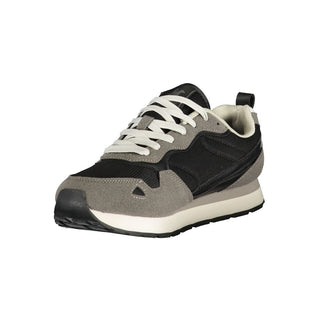 Schwarzer Polyurethan-Herren-Sneaker