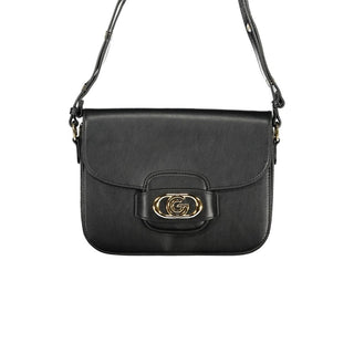 Bolso negro de poliuretano para mujer