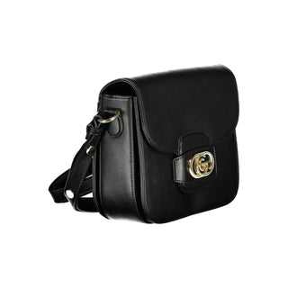Bolso negro de poliuretano para mujer