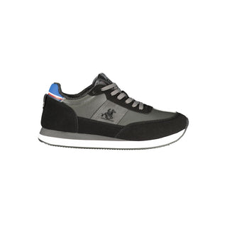 Schwarzer Polyurethan-Herren-Sneaker