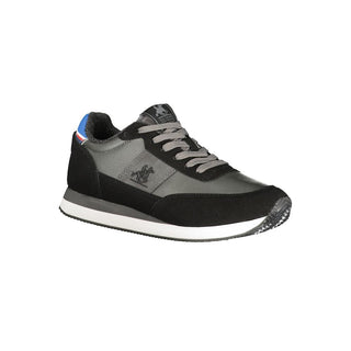 Schwarzer Polyurethan-Herren-Sneaker