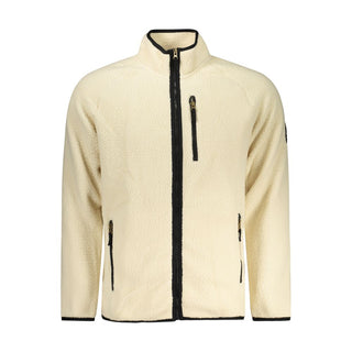 White Polyester Men Sweatshirt