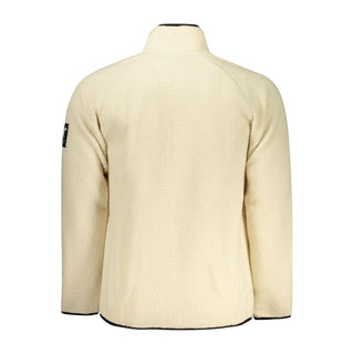White Polyester Men Sweatshirt