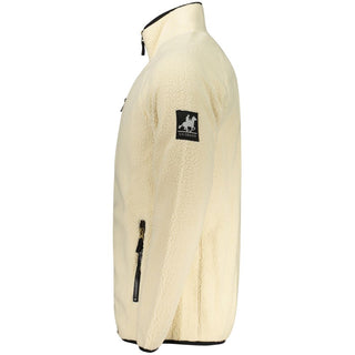 White Polyester Men Sweatshirt