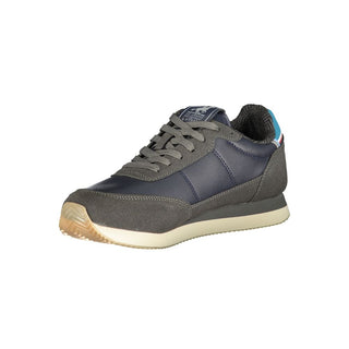 Blue Polyurethane Men Sneaker