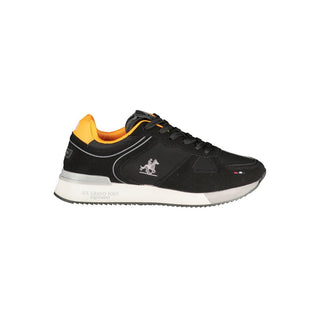 Schwarzer Polyurethan-Herren-Sneaker