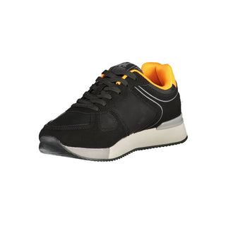 Schwarzer Polyurethan-Herren-Sneaker