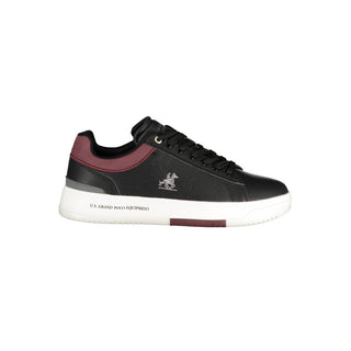 Black Polyurethane Men Sneaker