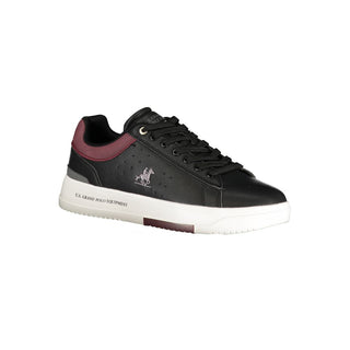 Black Polyurethane Men Sneaker