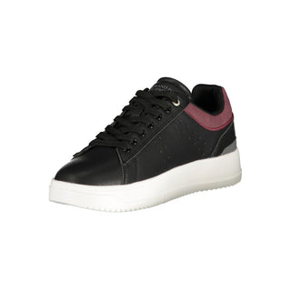 Black Polyurethane Men Sneaker