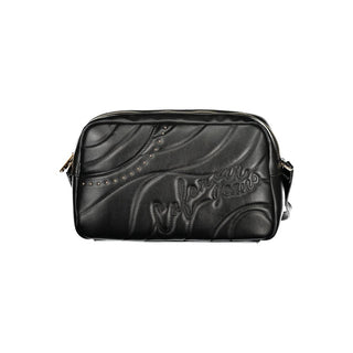 Schwarze Damenhandtasche aus Polyurethan