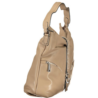 Braune Damenhandtasche aus Polyurethan