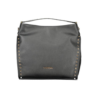 Nero Polyurethan Damen-Schultertasche