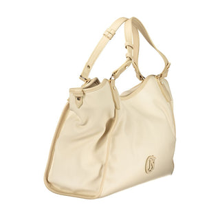 Beige Polyurethane Women Shoulder Bag