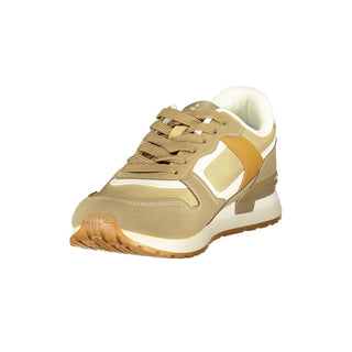 Beige Polyester Men Sneaker