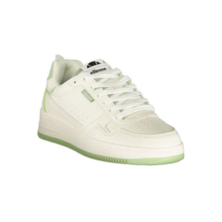 White Polyurethane Women Sneaker