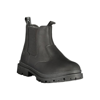 Nero Polyurethan Herren-Stiefelette