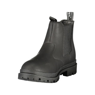 Nero Polyurethan Herren-Stiefelette