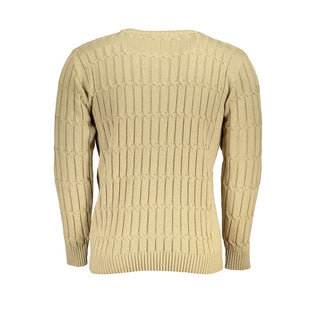 Beige Acrylic Men Sweater
