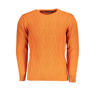 Arancione Acryl Herrenpullover
