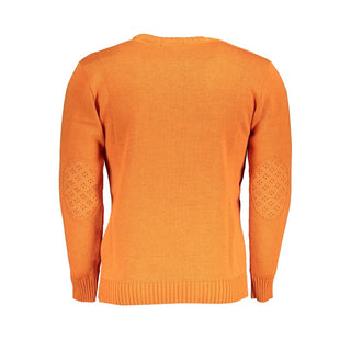 Arancione Acryl Herrenpullover