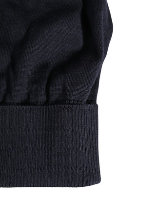 Black Solid Wool Knitted Winter Beanie Cap Hat