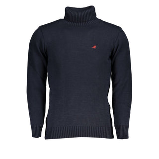 Blue Acrylic Men Sweater