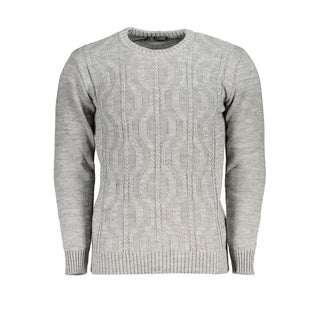 Grauer Acryl-Herrenpullover
