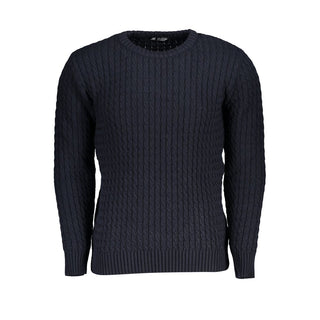 Blauer Acryl-Herrenpullover